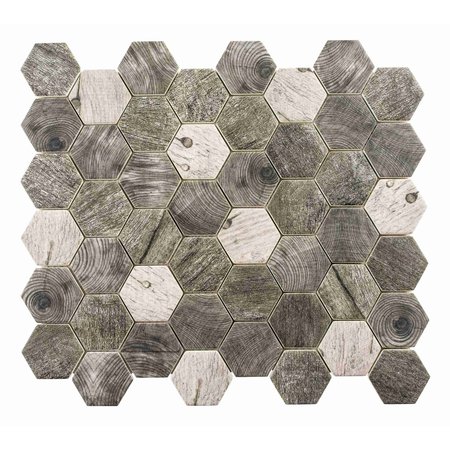 ANDOVA TILES ANDOVA TILES Terrain 2" x 2" Glass Honeycomb Mosaic Wall & Floor Tile ANDTER259